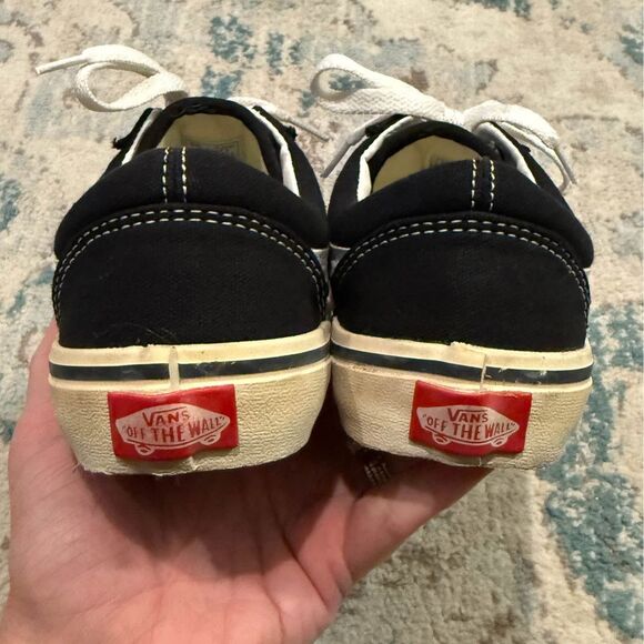 VANS X CDG Comme Des Garçons Heart Painted Black Classic Low Top Sneakers Size 7 - Picture 6 of 10